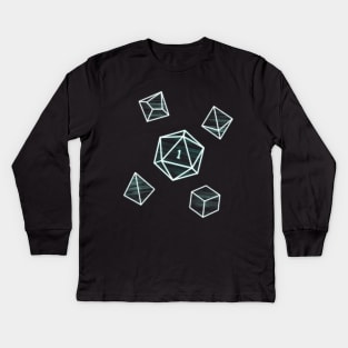 D20 Polyhedral Dice Critical Fail Dungeon Master Gift Kids Long Sleeve T-Shirt